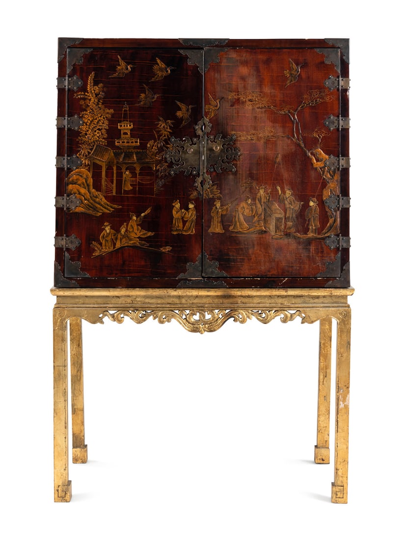 A Chinese Lacquer Cabinet-on-Stand (1 of 5)