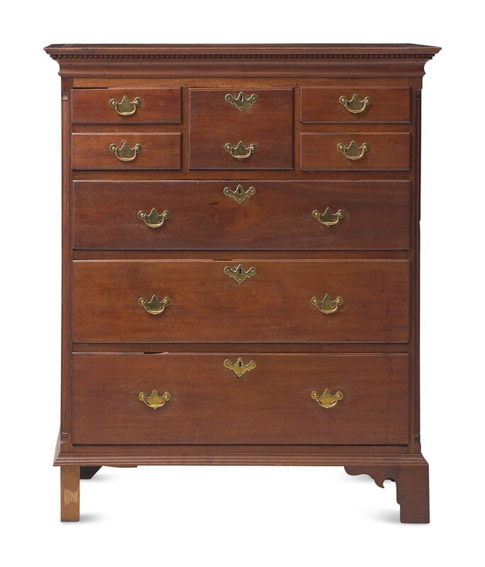 A Chippendale Walnut Chest of Drawers, Southeastern Pennsylvania (1 of 2)