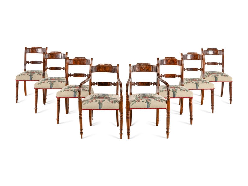A Set of Eight English Mahogany Dining Chairs (1 of 2)