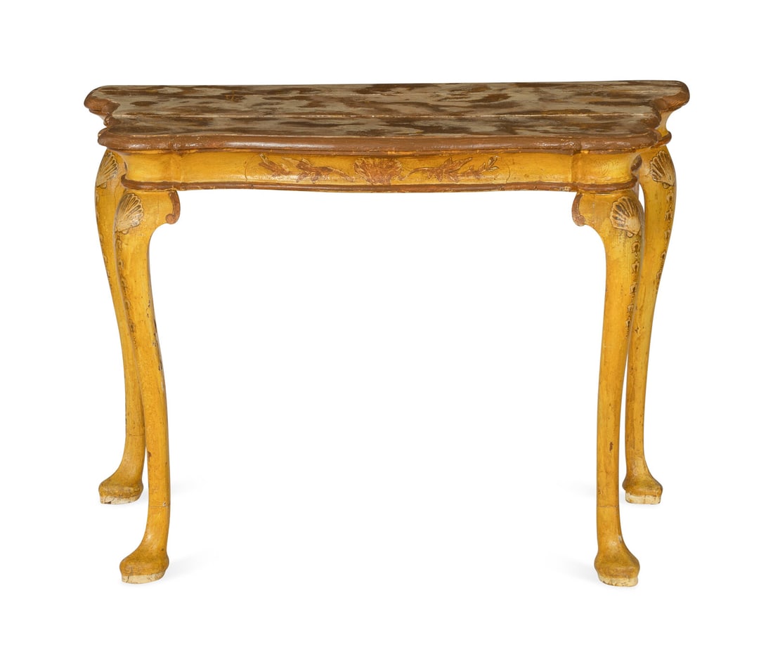 A South Italian Yellow-Painted Console Table (1 of 12)