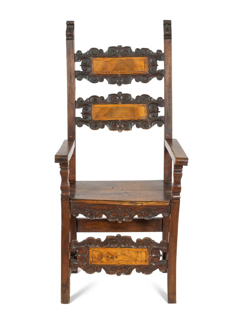 An Italian Baroque Walnut Armchair (1 of 2)