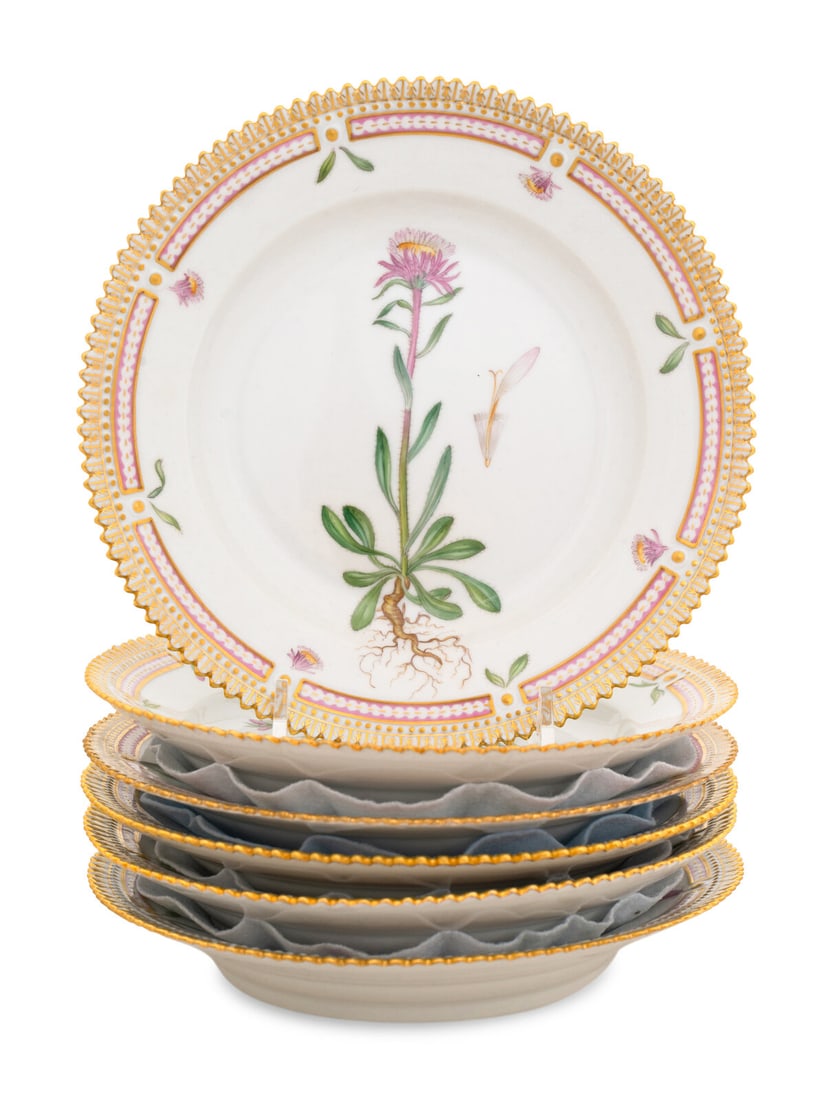 A Set of Six Royal Copenhagen Flora Danica Bowls (1 of 3)