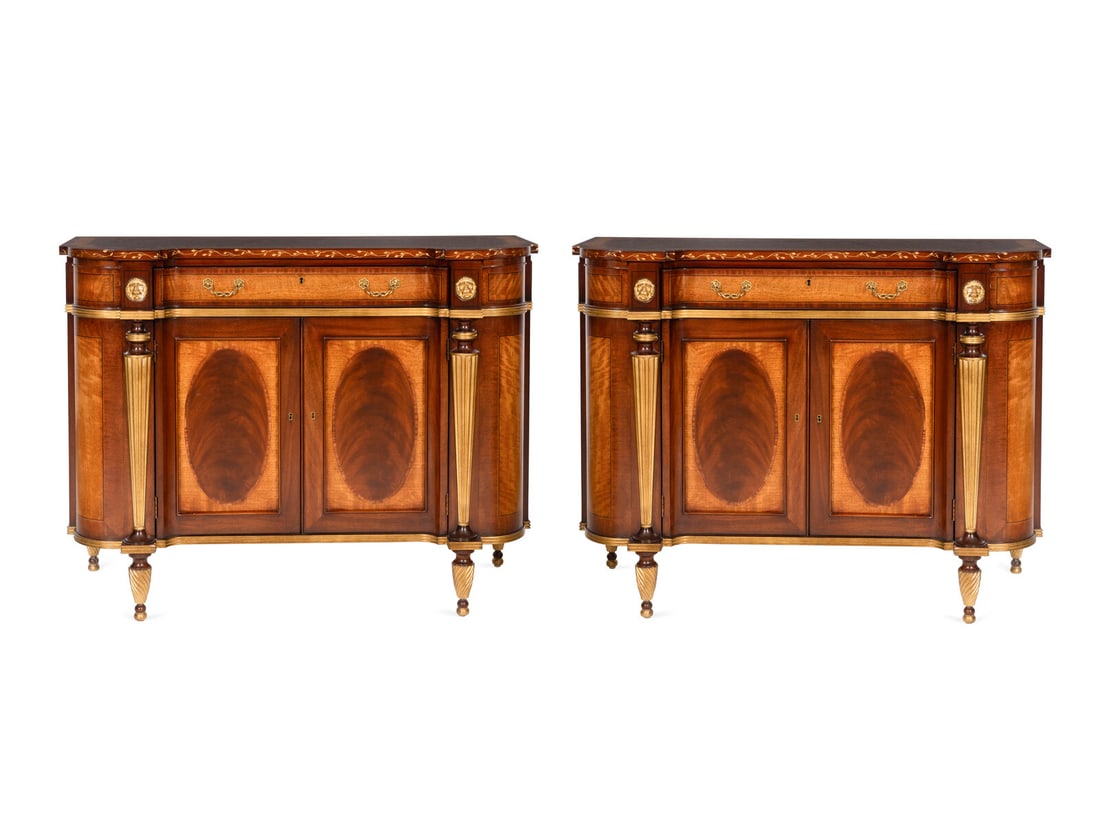 A Pair of E.J. Victor Regency Style Parcel Gilt Mahogany Sideboards (1 of 12)
