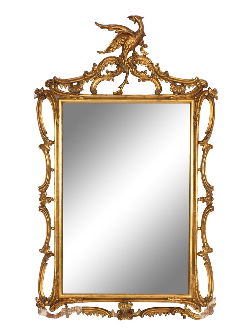 A George III Chinese Chippendale Style Giltwood Mirror (1 of 2)