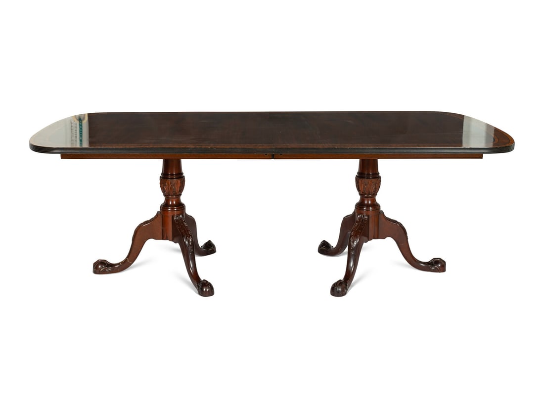 An English Mahogany Double Pedestal Dining Table (1 of 2)