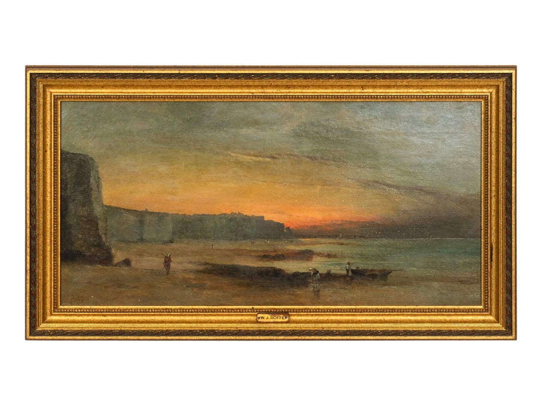 William John Roffe (British, 1845-1889) Welsh Coastal Landscape with Fishermen (1 of 4)