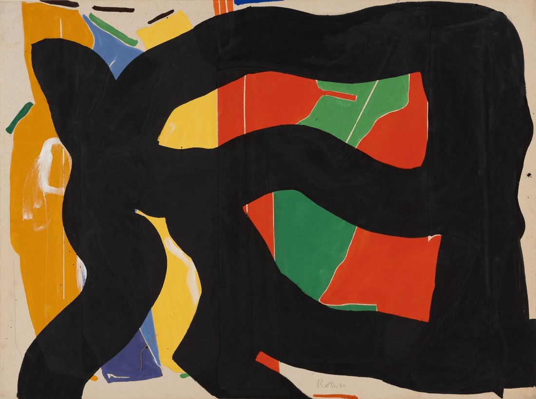 Jack Roth (American, 1927-2004) Rope Dancer #14, 1980: Jack Roth (American, 1927-2004) Rope Dancer #14, 1980 acrylic on canvas signed and dated (lower center); signed, titled and dated (canvas overhang, verso) 50 x 67 inches. This lot is located in Chicag