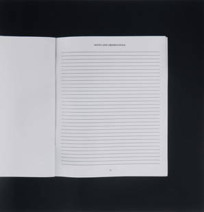 Anne Collier (American, b. 1970) Notes and Observations (Page 41) (from BAM Photography Portfolio: Anne Collier (American, b. 1970) Notes and Observations (Page 41) (from BAM Photography Portfolio IV), 2009 c-print signed in ink and numbered 6/30 on label 29 7/8 x 24 inches. This lot is located in