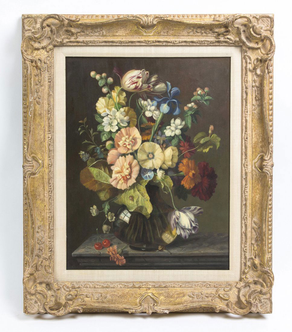 Dutch School, (20th century), Still Lifes (a pair: Dutch School (20th century) Still Lifes (a pair of works) oil on board 15 x 11 1/2 inches