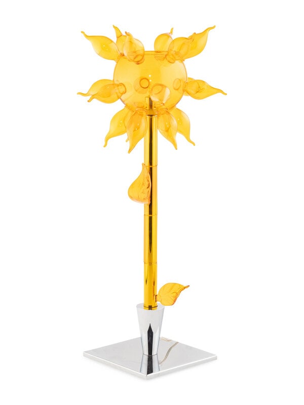 An Italian Chrome and Blown Glass Table Lamp (1 of 2)