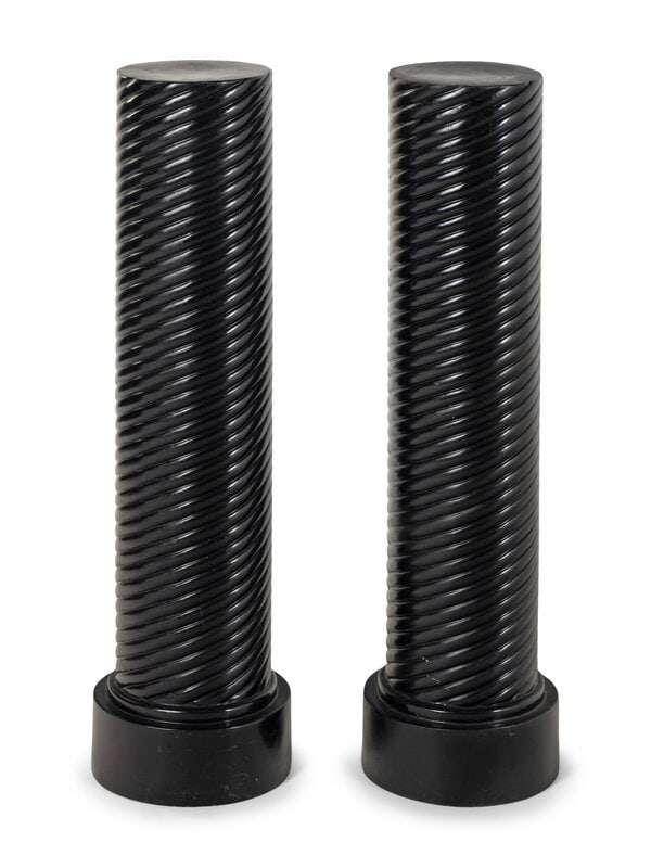 A Pair of Black Painted Composition Pedestals  (1 of 2)