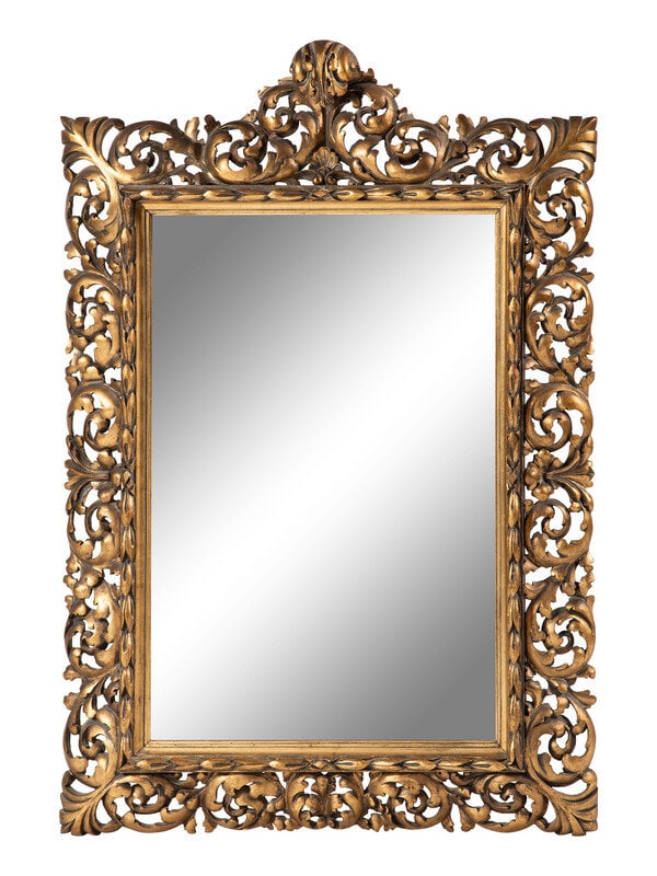 An Italian Baroque Style Giltwood Mirror: An Italian Baroque Style Giltwood Mirror Mid 19th Century 47 x 33 inches. This lot is located in Cincinnati. Provenance Provenance:E.A. Baker, Lond