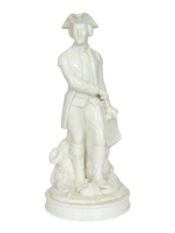 A White-Glazed Porcelain Figural Bottle (1 of 3)