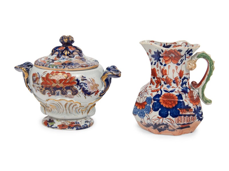 A Mason's Ironstone Pitcher and a Similarly Decorated Sauce Tureen (1 of 3)