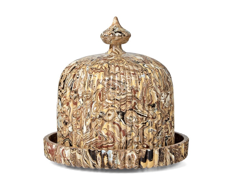 A Copeland and Garrett Agateware Cheese Dish and Cover (1 of 8)