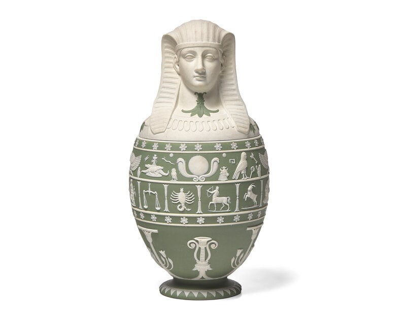 A Wedgwood Jasperware Canopic Jar  (1 of 4)