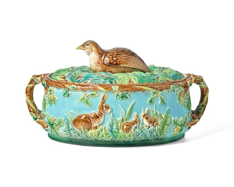 A George Jones Majolica Game Pie Dish (1 of 8)