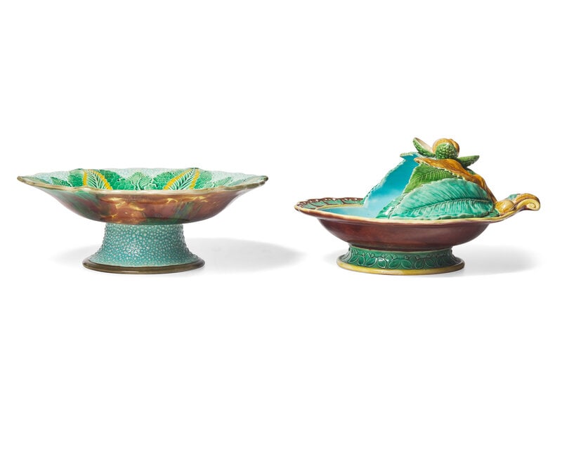 A Minton Majolica Chestnut Server (1 of 4)