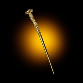A Chinese Gold 'Floral’ Hairpin, Tongzan, Southern Song Dynasty 南宋 花