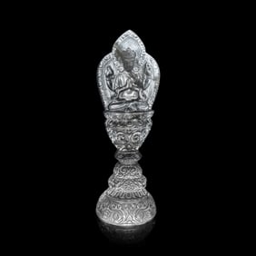 A Nepalese Rock Crystal Manjushri 尼泊爾水晶雕四臂