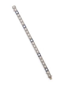 ART DECO, DIAMOND AND SAPPHIRE BRACELET