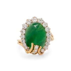 JADE AND DIAMOND RING