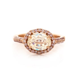 YELLOW DIAMOND AND PINK DIAMOND RING