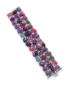MULTIGEM AND DIAMOND BRACELET