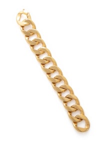 VERDURA, YELLOW GOLD CURB LINK BRACELET