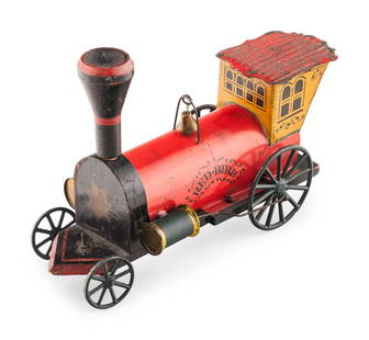 A George Brown Red Bird Locomotive: A George Brown Red Bird Locomotive Height 7 x length 11 inches. This lot is located in Chicago. Provenance Provenance:The Ward Kimball Toy and Tra