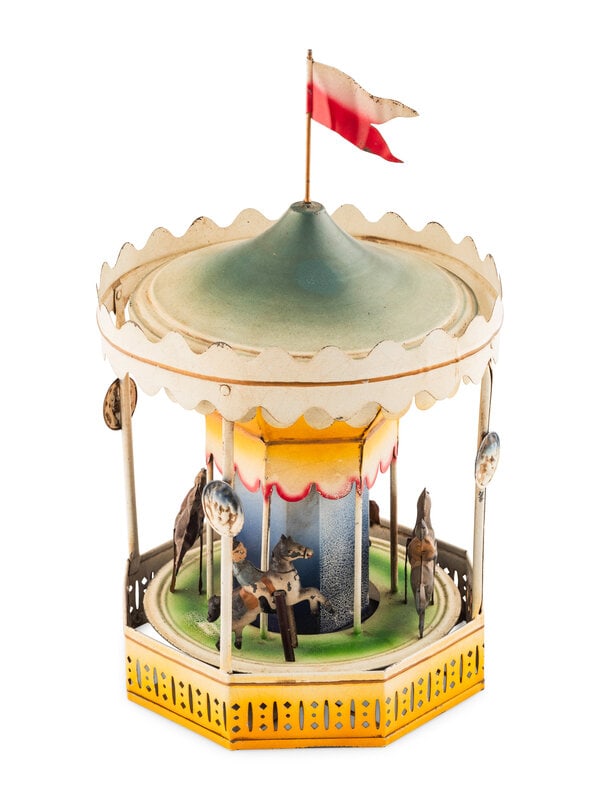 A German Tin Lithograph Wind Up Carousel Toy (1 of 2)