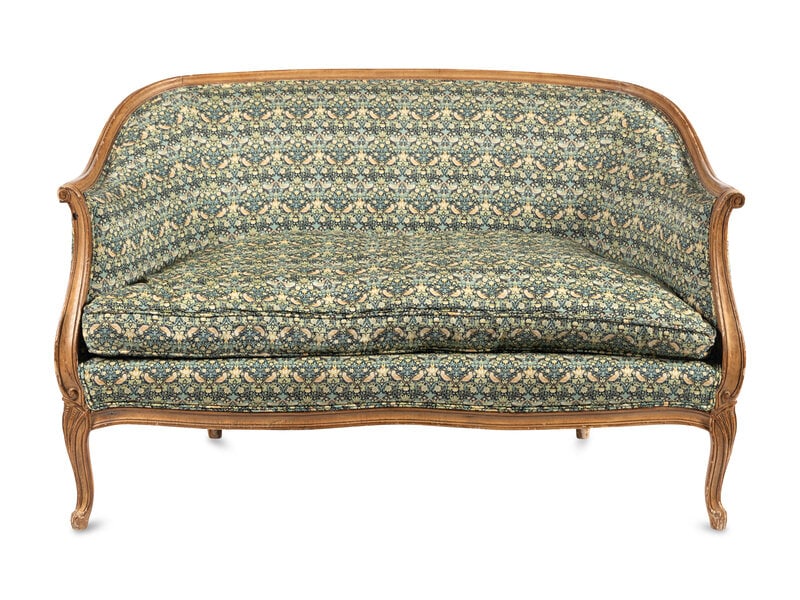 A Louis XV Style Settee with Strawberry Thief Upholstery (1 of 6)