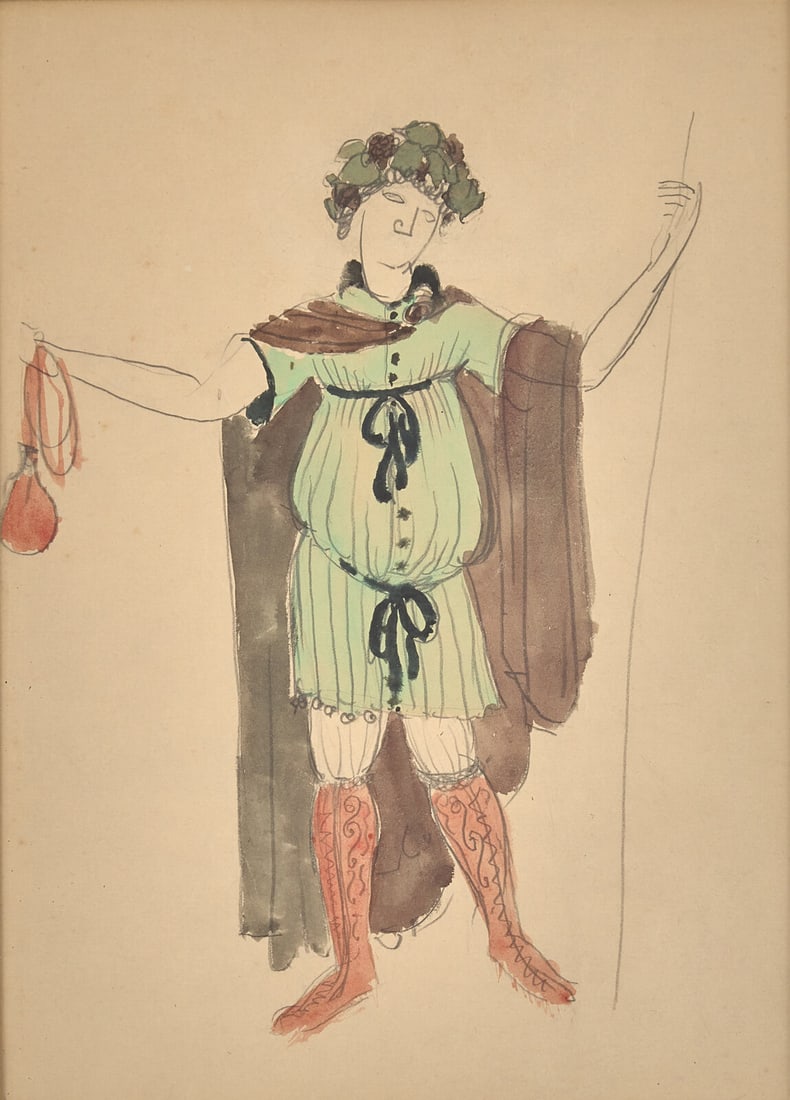 Roger de la Fresnaye(French, 1885-1925)Dessin pour un Costume (Bal Poiret à St. Cloud), cir