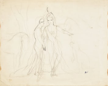 Marie Laurencin
(French, 1883-1956)
Two Girls with Dog and Horse