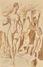 Roger de la Fresnaye
(French, 1885-1925)
Étude pour Hommage au Greco, 1921