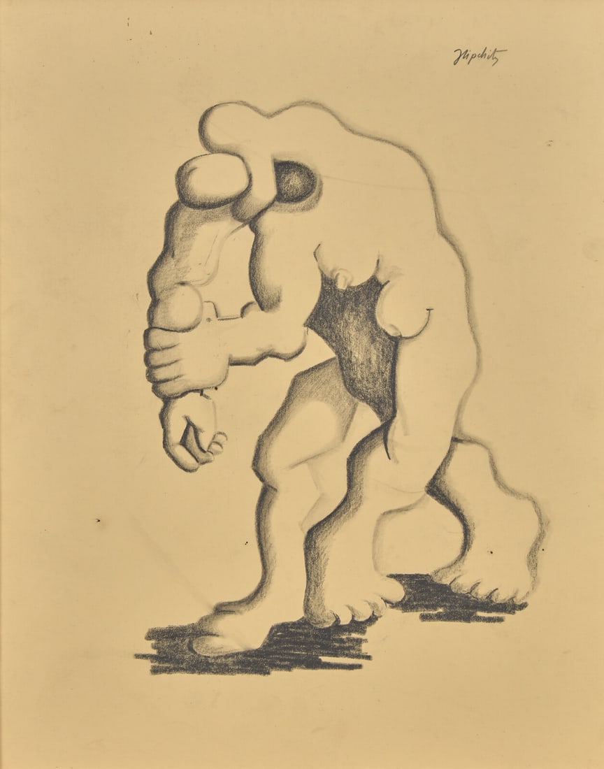 Jacques Lipchitz (American/French, 1891-1973) Prometheus Strangling the Vulture: Jacques Lipchitz (American/French, 1891-1973) Prometheus Strangling the Vulture pencil on board signed J Lipchitz (upper right) 20 1/8 x 16 in. (51 x 40.5cm) The Collection of Sidney Rothberg, Philade