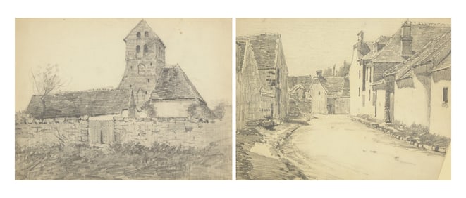 Gaines Ruger Donoho
(American, 1857-1916)
Two Works: French Village Scenes (2)