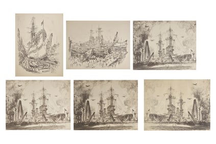 Joseph Pennell
(American, 1857-1926)
Six Works: Ready to Start, also known as Provide the Sinews