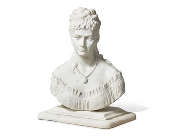 James Henry Haseltine
(American, 1833-1907)
Portrait Bust of a Young Woman