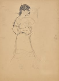 Robert Henri
(American, 1865-1929)
Woman with Fan; with Study of a Spanish Dancer (A Double-Sided