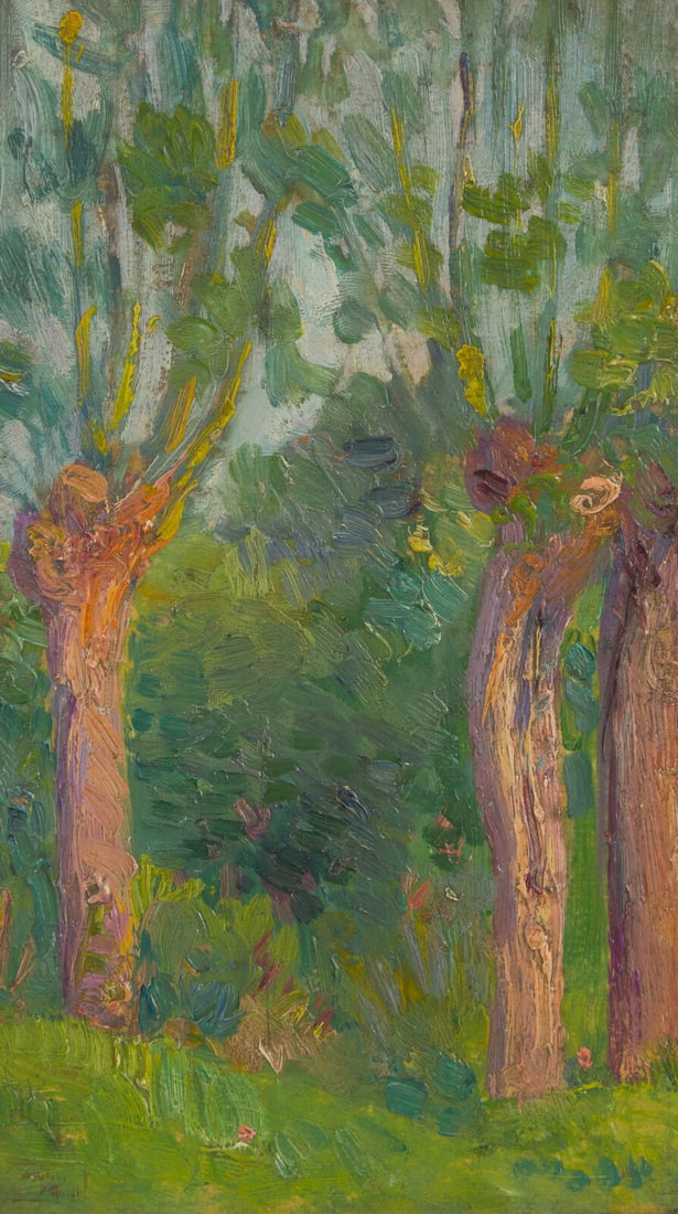 Hippolyte Petitjean (French, 1854-1929) Paysage: Hippolyte Petitjean (French, 1854-1929) Paysage oil on board Faintly stamped Atelier/Hipp. Petitjean (Lugt 2022c; lower left) 10 1/2 x 6 5/8 in. (26.7 x 16.8cm) The Collection of Sidney Rothberg, Phil