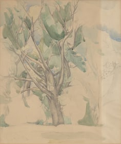 Leon Kelly
(American, 1901-1982)
Landscape with Solitary Tree, 1928