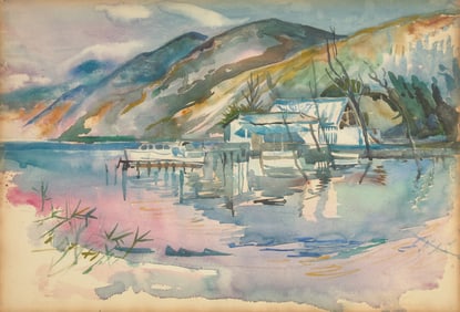 William Zorach
(American, 1887-1966)
House with Dock, Panajachel, Guatemala, 1960