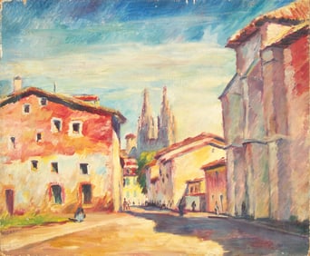 Max Kuehne
(American, 1880-1968)
Street in Burgos, Spain, 1923
