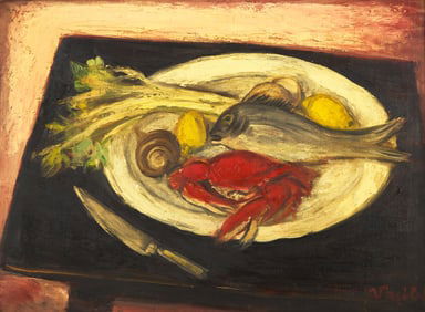 Nikolai Vasil'ev
(Russian, 1901-1970)
Nature Morte aux Poissons sur la Table