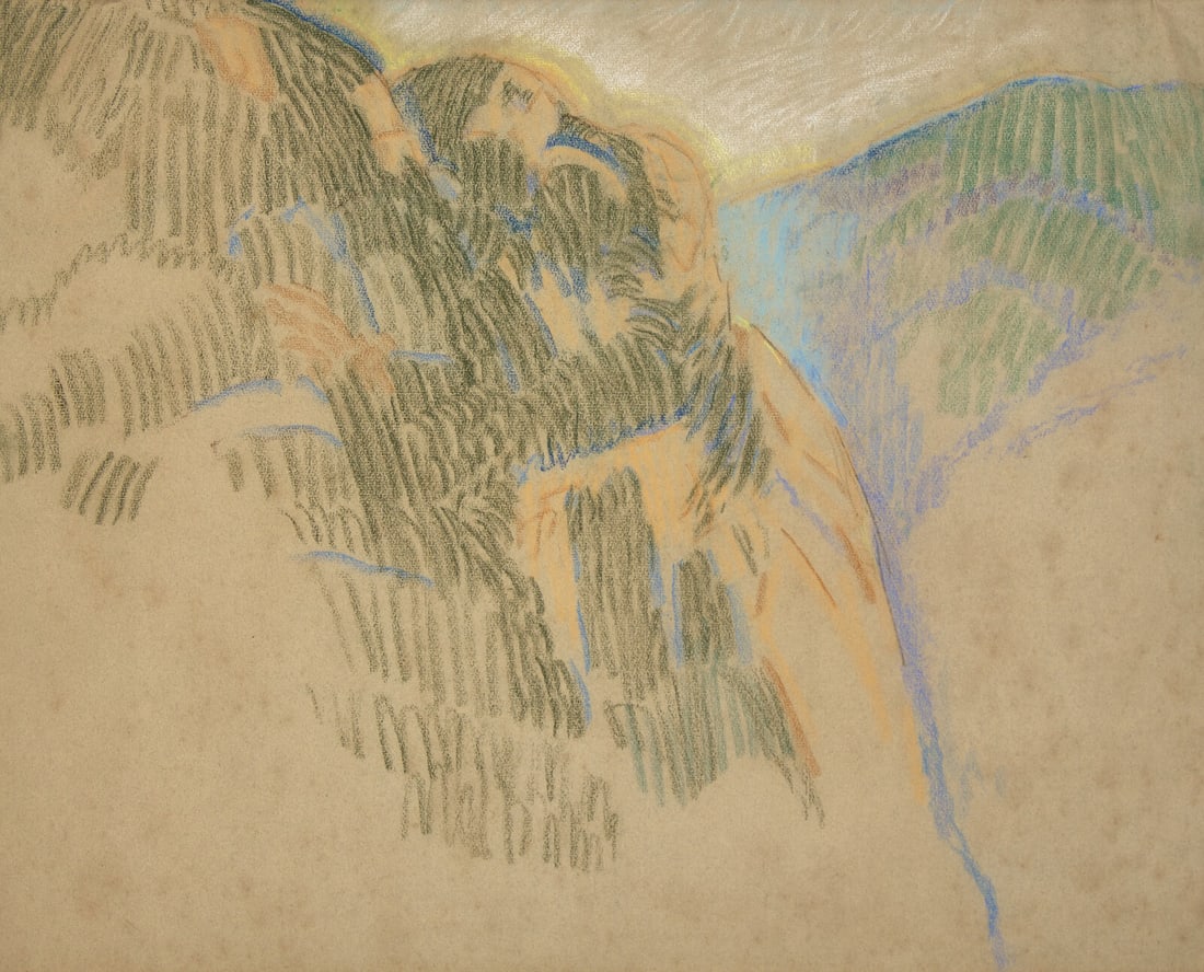 Henry Bainbridge McCarter (American, 1886-1942) Hillside Study (1 of 2)