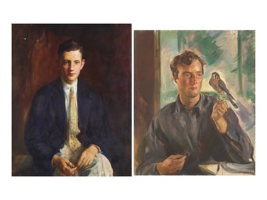 Alice Kent Stoddard
(American, 1885-1976)
Two Works: Portrait of James A. Waller; together with Bo
