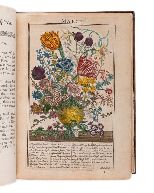 [NATURAL HISTORY]. FURBER, Robert (ca 1674-1756) and Richard BRADLEY (d.1732). The Flower-Garden Dis (1 of 2)
