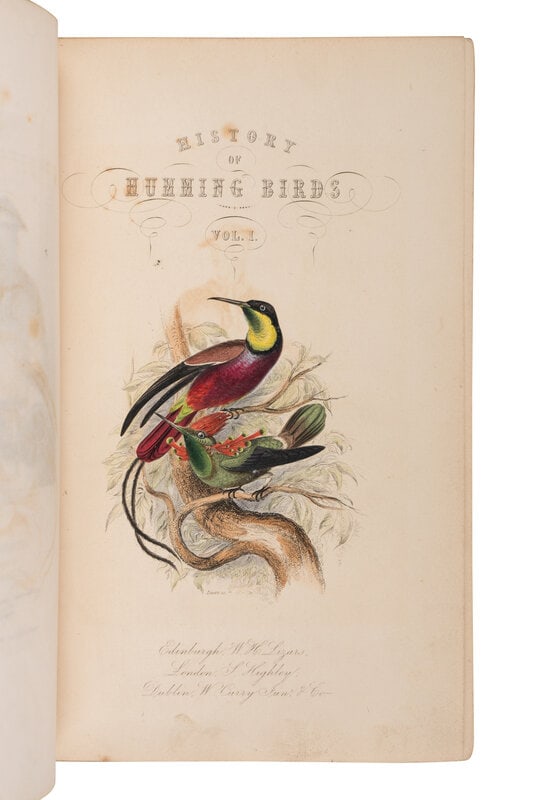 [NATURAL HISTORY]. JARDINE, William (1800-1874). The Natural History of Humming-Birds. Edinburgh: W. (1 of 1)