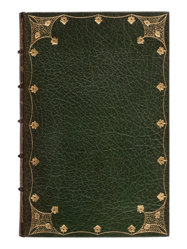 [BINDING]. PHILLIPS, Stephen (1864-1915). Ulysses. New York: The Macmillan Company, 1902. : [BINDING]. PHILLIPS, Stephen (1864-1915). Ulysses. New York: The Macmillan Company, 1902. 8vo. Contemporary emerald green crushed morocco gilt, floral decorative pattern border, spine in 6 compartment